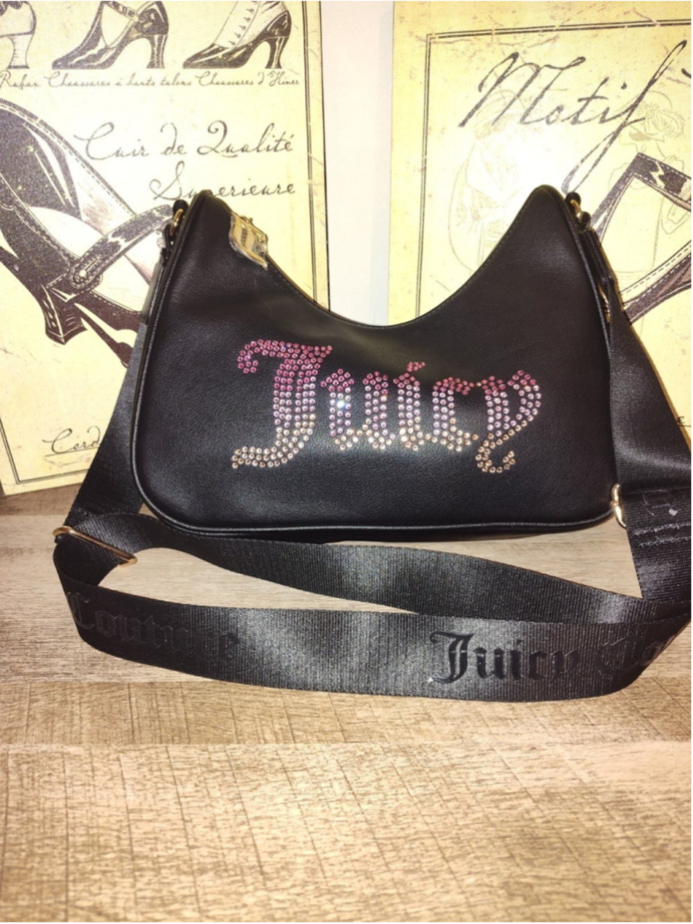 Juicy Couture black hobo handbag